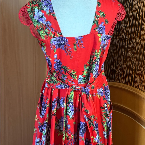 Samantha Sung fit and flare belted floral maxi dress sz 20. XXl - Picture 7 of 16